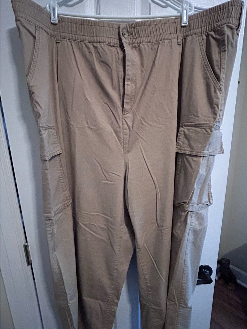 Old Navy Tan Cargo Pants with Elastic Waist